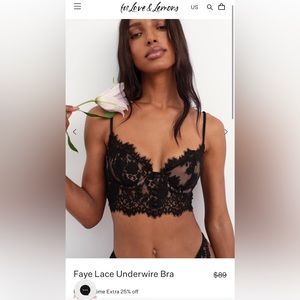 For Love and Lemons - Faye Lace Underwire Bra
